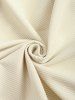 Two Tone Colorblock Long Sleeves Corduroy Shirt -  