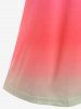 Plus Size Ombre Leopard Pocket Ladder Cutout Tank Top -  