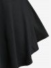 Plus Size Buckle Straps Off The Shoulder Cable Knit Panel Tops -  