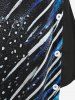 T-shirt Irrégulier Imprimé de Grande Taille - Multi L