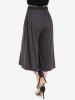 Plus Size Rings Belted Culotte Pants -  