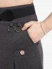 Plus Size Rings Belted Culotte Pants -  