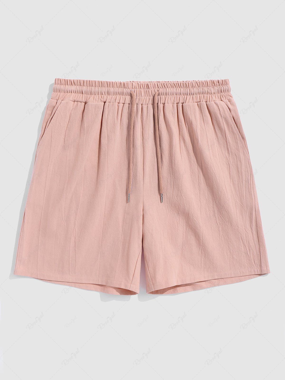 Fashion Pockets Drawstring Casual Bermuda Shorts  