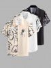 Graffiti Rose Printed Short Sleeves Shirt -  