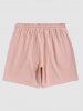 Pockets Drawstring Casual Bermuda Shorts -  