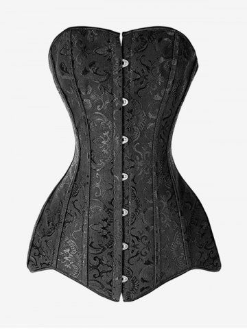 Gothic Lace-up Boning Hourglass Body Shaper Brocade Corset