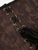 Gothic Retro Paisley Embroidered Boning Underbust Corset -  