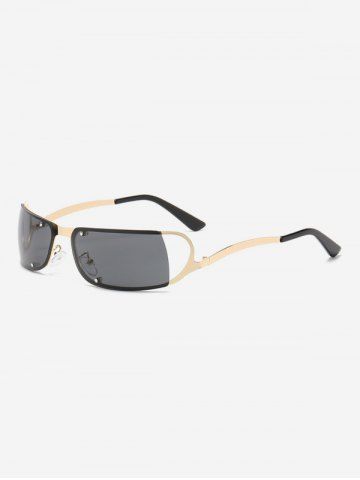 Cut Out Metal Frame Sunglasses