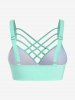 Plus Size Crisscross Push Up Padded Skort Tankini Swimsuit -  