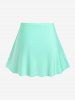 Plus Size Crisscross Push Up Padded Skort Tankini Swimsuit -  