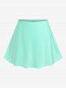 Plus Size Crisscross Push Up Padded Skort Tankini Swimsuit -  
