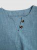 Notch Collar Short Sleeves Popover T-shirt -  