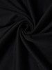 Haut Plissé Panneau à Paillette en Couleur Unie à Manches Longues - Noir XL