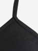 Gothic Spaghetti Strap Cinched Ruched Handkerchief Hem Layered Top -  