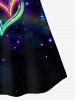 Plus Size Glitter Rainbow Heart Print Cami Top (Adjustable Straps) -  