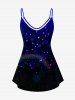 Plus Size Glitter Rainbow Heart Print Cami Top (Adjustable Straps) -  