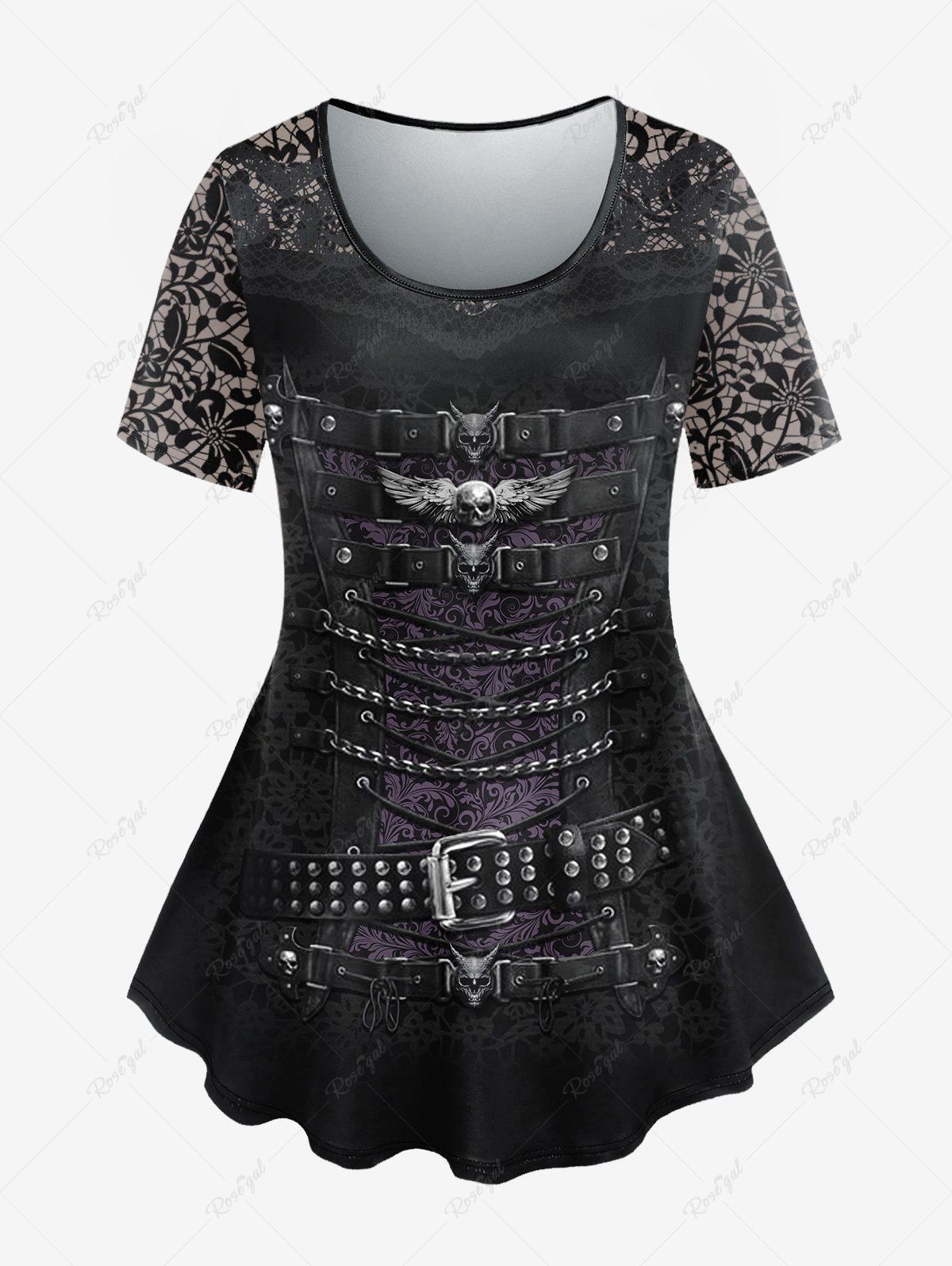 Outfit Gothic 3D Print Short Sleeve T-shirt  
