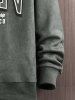 RUN Graphic Pattern Pullover Faux Suede Sweatshirt -  