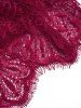 See Thru Lace Panel Full Sleeve Longline Lingerie Dress -  