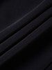 Plain Color Embroidery Leaf See Thru Mesh Panel T Shirt -  