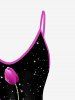 Plus Size Valentines 3D Sparkles Rose Printed Tank Top (Adjustable Straps) -  