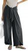 Bowknot Casual Tulip Wide Leg Pants -  