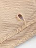 Ribbed Cut Out Bikini Top -  
