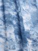 Plus Size Tie Dye Drawstring Short Sleeves Shirt and Cami Top Set -  