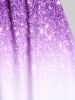 Plus Size Sparkles Glitter Crossover Ombre Padded Tankini Swimsuit -  