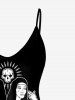 Gothic Skull Gun Figures Printed Cami Top -  