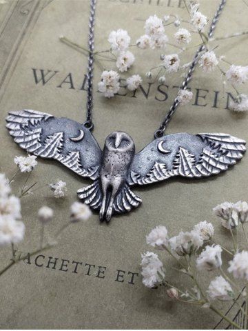 Owl Pendant Necklace - SILVER