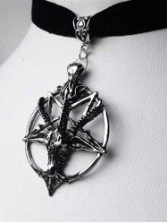 Gothic Hollow Cross Pendant Choker Necklace -  