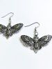 Gothic Skull Butterfly Drop Earrings -  