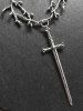 Vintage Branch Cross Pendant Necklace -  