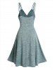 Space Dye Bowknot O Ring Surplice Spaghetti Strap High Low Midi Cami Dress -  