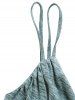 Space Dye Bowknot O Ring Surplice Spaghetti Strap High Low Midi Cami Dress -  