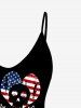 Plus Size American Flag Letters Printed Patriotic Graphic Top -  