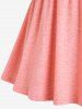Plus Size Raglan Sleeves Tee with Bowknot -  