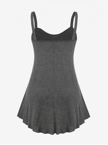 Plus Size Heart Buckle Layered Tank Top