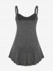 Plus Size Heart Buckle Layered Tank Top -  