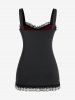 Débardeur Gothique Au Crochet en Dentelle de Grande Taille - Noir 2X | US 18-20