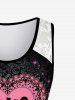 Plus Size Valentines Glitter Heart Love Printed Lace Panel Top -  