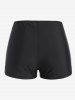 Plus Size Paisley Printed Padded Boyleg Hankerchief Tankini Swimsuit -  