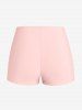 Plus Size Lace Panel Boyleg Double Up Blouson Tankini Swimsuit -  