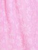 Plus Size Lace Panel Knot Textured Tunic Top -  