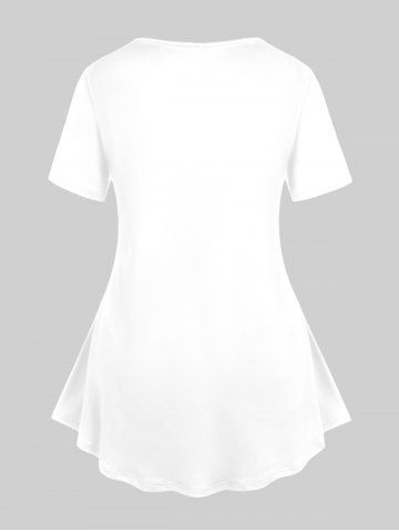 Plus Size American Flag USA Printed Patriotic Graphic Tee