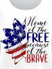 Plus Size Patriotic Letters American Flag Printed Graphic Tee -  