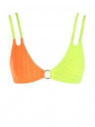 Two Tone O-ring Bikini Top -  