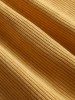 Half Button Corduroy Collared Long Sleeves Shirt -  
