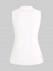 Top Tricoté Panneau en Dentelle à Col Haut Grande Taille - Blanc L | US 12